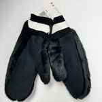 Nike Women's Cold Weather Winter Logo Black & White Faux Fur Mittens Sz XS Photo 0