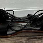 Brunello Cucinelli  Monili Beaded Flat Sandal Leather Ankle Wrap Tie 38 7.5 Photo 2