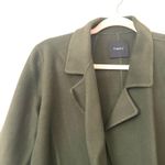 Theory  Sileena Wool Cashmere Open Front Jacket Spruce Green Medium Photo 4