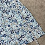 J. McLaughlin  Catalina Cloth Emma Dress Shortsleeve Square Neck Geometric Blue M Photo 11