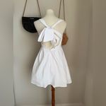 Lauren James Lauren James White Seersucker Bow Livingston Dress, Size Medium Photo 4