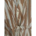 Lou & grey for Loft Brown Sugar Cream Ikat Self Tie Romper Womens Size XL Photo 4