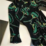 Ba&sh Lalie Flowy Floral Midi Dress Handkerchief Hem Asymmetrical Black Green S Photo 9