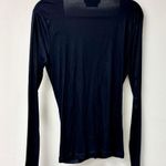 Salvatore Ferragamo  Twist Front Cowl Neck Long Sleeve Blouse Black Women's XL Photo 2