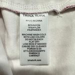 Trina Turk Trina  Zile Dress Women's 2 Pink White Floral Knit Ruffle Sleeveless Photo 7