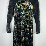 Bebop Velvet Floral Lace Dress Women M Fairy Grunge Goth Cottagecore Academia Photo 0