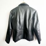 wilson's leather  | Black Leather Jacket Lined Pockets Zipper Closure |  Medium Photo 2
