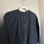 Madewell Mockneck Button-Back Knit Sweatshirt Top Sz Small Heathered Charcoal Photo 1