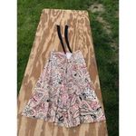 Joyous & Free Sz M Halter Dress Retro Paisley‎ Floral pink black summer spring Size M Photo 1