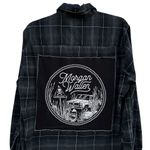 Handmade Morgan Wallen Dangerous Plaid Shirt with Graphic Patch Photo 1