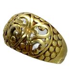 Large Fashion Costume Jewelry Ring Gold Tone Size 8 Photo 9