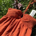 No Boundaries NWT Crochet Babydoll Rust Maxi Dress Photo 1