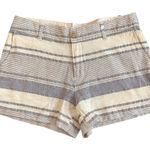 Artisan NY  shorts blue white striped size 4 linen blend pockets Photo 0