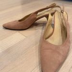 Salvatore Ferragamo  Dusty Pink Slingback Gold Tone Heels Photo 1