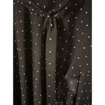 Adrienne Vittadini Women's Size Large Black With Polka Dots Wrap A/ruffle Skirt Photo 4