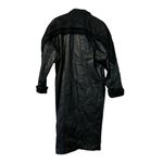 Vintage Pelle Studio Black Leather Trench Coat Full Length Long Duster Jacket Photo 1
