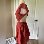 Altar'd State Altar’d State Ruffled‎ Sleeve Mini Dress in Rust Photo 1