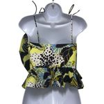 Tanya Taylor  Claudette Asymmetrical Ruffle Peplum Top Sz 8 Zesty Multi NWT $395 Photo 2
