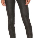 Free People Midnight Fuax Suede Leggings Womens S Black High Rise Pull On Photo 0