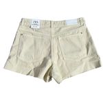 ZARA Mid Rise Relaxed Denim Shorts 4 Women’s Yellow Photo 2