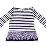 Lilly Pulitzer Women’s Waverly Bright Navy Serene Stripe Top size Small Photo 2