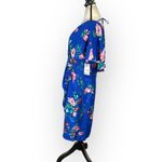 Kensie  Shift Dress Women's Plus 14 Blue Floral Short Sleeve Wrap Style NWT Photo 3