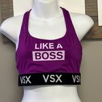 VSX Sport Victoria’s Secret Bright Purple Razorback Elastic Sports Bra Photo 0