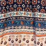 Jolt  Boho Patchwork Crochet Tassel 3/4 Sleeve Top Womens S Floral Print Boho Photo 7