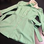 Vintage 60s/70s Long Sleeve Dress. International ladies garment workers union. Green Photo 0