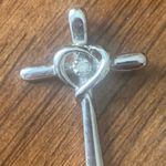 Elegant Silver Cross Necklace Charm. No chain Photo 4