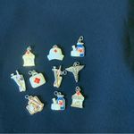 Nurse Medical Charms 10 Gold Blue Red White Photo 2