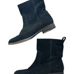 Frye Cara Short Boots Women's 8 B Black Suede Leather Slouch Pull On Ankle Boho Photo 0