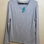 Maurice's  24/7 Cozy V Neck Long Sleeve Tee Gray size Small NWT Photo 0
