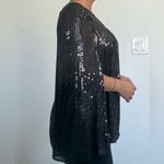 DKNY Black Sequin Women's elegant cape blazer Photo 10