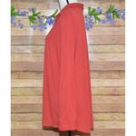 J. Jill Ladies Orange Coral Long Sleeve Jersey Knit Shirt Top Size XL 1/4 Button Photo 3