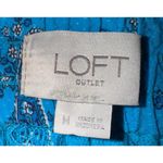 Loft Boho Maxi Skirt Women's Medium Tiered Pull On Ruffled Paisley Blue Hippie Photo 6