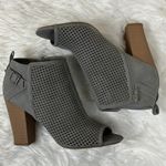 G by Guess  Dark Gray Jerzey Peep Toe Ankle Booties Photo 6