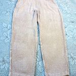 MOMONI Vischio Italian Luxe Woven Beige Loungewear Ankle Crop Trousers 42/12🧡 Photo 0