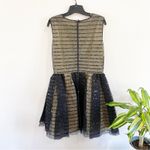 RED Valentino Sequin Mesh Tulle Mini Dress Black Nude IT 44 US 8 Party Glam Photo 1
