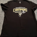 Reebok Pittsburgh Penguins Shirt Women’s Large NHL Hockey 2009 Stanley Cup Photo 0