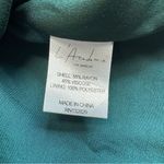 L'Academie Los Angeles Womens Casual Satin Tunic Blouse Emerald Green S SM Small Photo 11