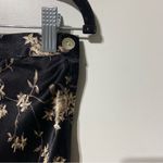 Ann Taylor Floral Maxi Skirt in Black Beige Size 8 NWT Vintage Photo 2