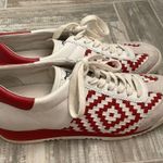 Ash  SCORPIO Red & White Woven Sneakers Photo 4