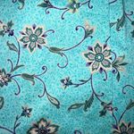 Talbots Stretch Cotton Maxi Wrap Skirt Turquoise Tropical Floral Size 12 NWOT Photo 6