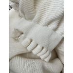 ZARA COTTON ECRU BALLOON SLEEVES KNEE MIXED POINTELLE LACE KNIT ROMANTIC DRESS M Photo 9