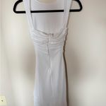 SheIn High neck ruched and ruffle y2K bodycon dress white XS Photo 2