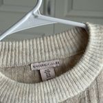 Sincerely Jules Taupe and Cream Knit Sweater White Size M Photo 1
