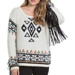 Elan  Sweater‎ With Fringe Photo 0