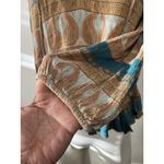 Dharma Floral Farm Rustic Fairy Peasant Top Size m/L Boho Whimsical Orange Green Size M Photo 3