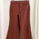 NYDJ Womens Pants Rust Orange Pinstripe Cropped Flare Size 6 Photo 0